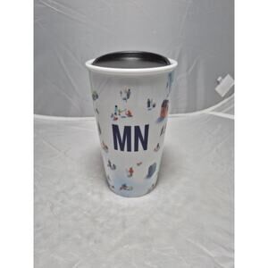 Starbucks Minnesota Ceramic Double Wall 12 OZ Travel Tumbler Rare MN - New